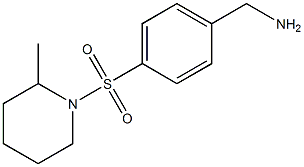 1-{4-[(2-methylpiperidin-1-yl)sulfonyl]phenyl}methanamine 구조식 이미지