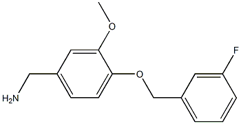 1-{4-[(3-fluorobenzyl)oxy]-3-methoxyphenyl}methanamine Structure