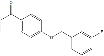 1-{4-[(3-fluorophenyl)methoxy]phenyl}propan-1-one 구조식 이미지