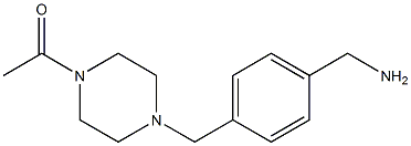 1-{4-[(4-acetylpiperazin-1-yl)methyl]phenyl}methanamine Structure