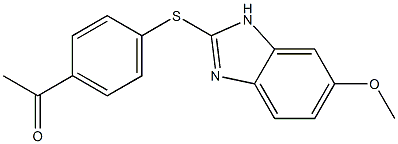 1-{4-[(6-methoxy-1H-1,3-benzodiazol-2-yl)sulfanyl]phenyl}ethan-1-one 구조식 이미지