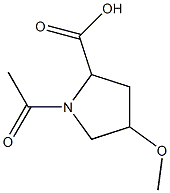 1-acetyl-4-methoxypyrrolidine-2-carboxylic acid Structure
