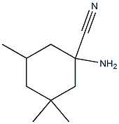 1-amino-3,3,5-trimethylcyclohexane-1-carbonitrile 구조식 이미지