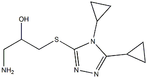 1-amino-3-[(4,5-dicyclopropyl-4H-1,2,4-triazol-3-yl)sulfanyl]propan-2-ol Structure