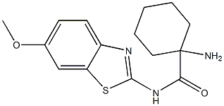 1-amino-N-(6-methoxy-1,3-benzothiazol-2-yl)cyclohexane-1-carboxamide 구조식 이미지