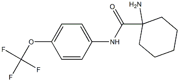 1-amino-N-[4-(trifluoromethoxy)phenyl]cyclohexane-1-carboxamide 구조식 이미지