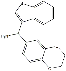 1-benzothiophen-3-yl(2,3-dihydro-1,4-benzodioxin-6-yl)methanamine Structure