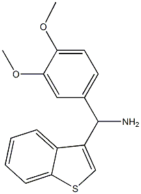 1-benzothiophen-3-yl(3,4-dimethoxyphenyl)methanamine Structure