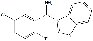 1-benzothiophen-3-yl(5-chloro-2-fluorophenyl)methanamine Structure