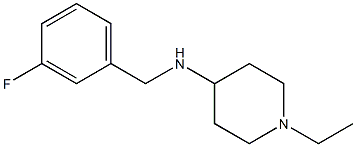 1-ethyl-N-[(3-fluorophenyl)methyl]piperidin-4-amine Structure
