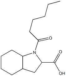 1-hexanoyl-octahydro-1H-indole-2-carboxylic acid Structure
