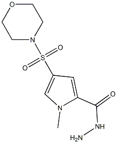 1-methyl-4-(morpholin-4-ylsulfonyl)-1H-pyrrole-2-carbohydrazide 구조식 이미지