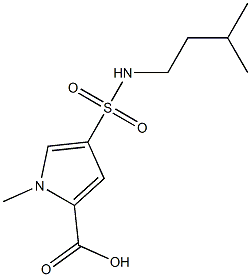 1-methyl-4-{[(3-methylbutyl)amino]sulfonyl}-1H-pyrrole-2-carboxylic acid Structure