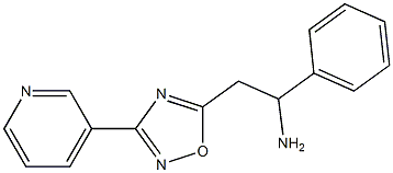 1-phenyl-2-[3-(pyridin-3-yl)-1,2,4-oxadiazol-5-yl]ethan-1-amine Structure