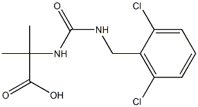 2-({[(2,6-dichlorophenyl)methyl]carbamoyl}amino)-2-methylpropanoic acid 구조식 이미지