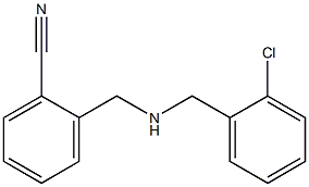 2-({[(2-chlorophenyl)methyl]amino}methyl)benzonitrile Structure