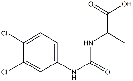 2-({[(3,4-dichlorophenyl)amino]carbonyl}amino)propanoic acid 구조식 이미지