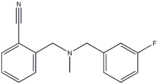 2-({[(3-fluorophenyl)methyl](methyl)amino}methyl)benzonitrile 구조식 이미지