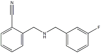 2-({[(3-fluorophenyl)methyl]amino}methyl)benzonitrile 구조식 이미지