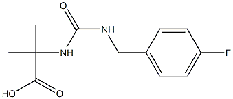 2-({[(4-fluorobenzyl)amino]carbonyl}amino)-2-methylpropanoic acid Structure