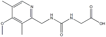 2-({[(4-methoxy-3,5-dimethylpyridin-2-yl)methyl]carbamoyl}amino)acetic acid 구조식 이미지