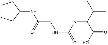 2-({[(cyclopentylcarbamoyl)methyl]carbamoyl}amino)-3-methylbutanoic acid Structure