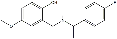 2-({[1-(4-fluorophenyl)ethyl]amino}methyl)-4-methoxyphenol 구조식 이미지