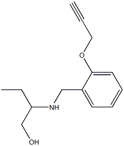 2-({[2-(prop-2-yn-1-yloxy)phenyl]methyl}amino)butan-1-ol Structure