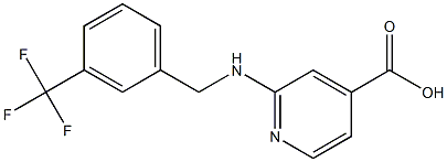 2-({[3-(trifluoromethyl)phenyl]methyl}amino)pyridine-4-carboxylic acid 구조식 이미지