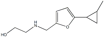 2-({[5-(2-methylcyclopropyl)furan-2-yl]methyl}amino)ethan-1-ol Structure