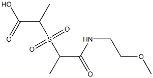 2-({1-[(2-methoxyethyl)carbamoyl]ethane}sulfonyl)propanoic acid Structure