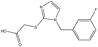 2-({1-[(3-fluorophenyl)methyl]-1H-imidazol-2-yl}sulfanyl)acetic acid Structure