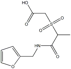 2-({1-[(furan-2-ylmethyl)carbamoyl]ethane}sulfonyl)acetic acid 구조식 이미지