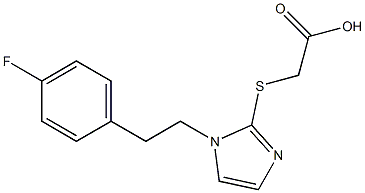 2-({1-[2-(4-fluorophenyl)ethyl]-1H-imidazol-2-yl}sulfanyl)acetic acid 구조식 이미지