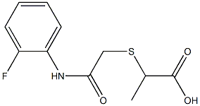 2-({2-[(2-fluorophenyl)amino]-2-oxoethyl}thio)propanoic acid 구조식 이미지