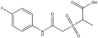 2-({2-[(4-fluorophenyl)amino]-2-oxoethyl}sulfonyl)propanoic acid Structure