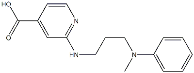 2-({3-[methyl(phenyl)amino]propyl}amino)pyridine-4-carboxylic acid 구조식 이미지