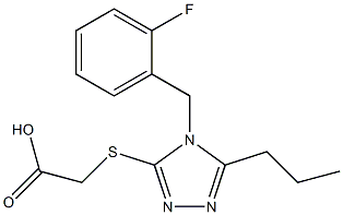 2-({4-[(2-fluorophenyl)methyl]-5-propyl-4H-1,2,4-triazol-3-yl}sulfanyl)acetic acid Structure