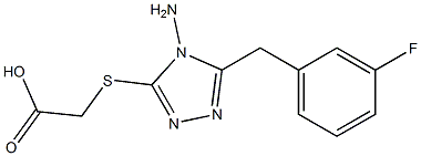 2-({4-amino-5-[(3-fluorophenyl)methyl]-4H-1,2,4-triazol-3-yl}sulfanyl)acetic acid Structure