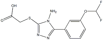 2-({4-amino-5-[3-(difluoromethoxy)phenyl]-4H-1,2,4-triazol-3-yl}sulfanyl)acetic acid Structure