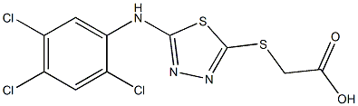 2-({5-[(2,4,5-trichlorophenyl)amino]-1,3,4-thiadiazol-2-yl}sulfanyl)acetic acid Structure