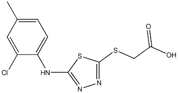 2-({5-[(2-chloro-4-methylphenyl)amino]-1,3,4-thiadiazol-2-yl}sulfanyl)acetic acid 구조식 이미지