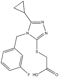 2-({5-cyclopropyl-4-[(3-fluorophenyl)methyl]-4H-1,2,4-triazol-3-yl}sulfanyl)acetic acid 구조식 이미지