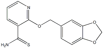 2-(1,3-benzodioxol-5-ylmethoxy)pyridine-3-carbothioamide 구조식 이미지