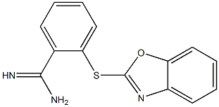 2-(1,3-benzoxazol-2-ylsulfanyl)benzene-1-carboximidamide 구조식 이미지