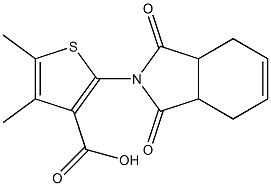 2-(1,3-dioxo-2,3,3a,4,7,7a-hexahydro-1H-isoindol-2-yl)-4,5-dimethylthiophene-3-carboxylic acid 구조식 이미지