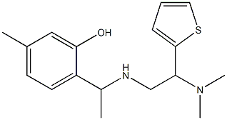 2-(1-{[2-(dimethylamino)-2-(thiophen-2-yl)ethyl]amino}ethyl)-5-methylphenol 구조식 이미지