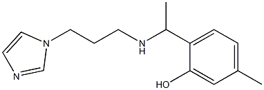 2-(1-{[3-(1H-imidazol-1-yl)propyl]amino}ethyl)-5-methylphenol 구조식 이미지