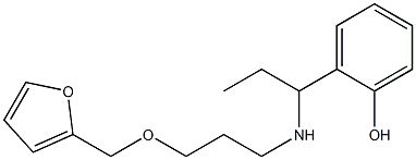 2-(1-{[3-(furan-2-ylmethoxy)propyl]amino}propyl)phenol 구조식 이미지