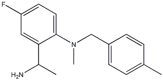 2-(1-aminoethyl)-4-fluoro-N-methyl-N-[(4-methylphenyl)methyl]aniline Structure